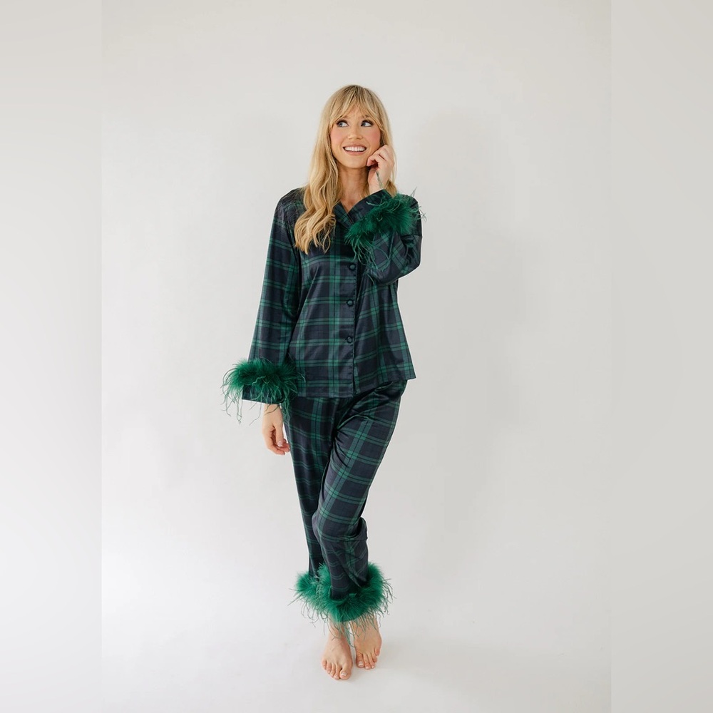 BON VIVIANN - Navy Green Plaid